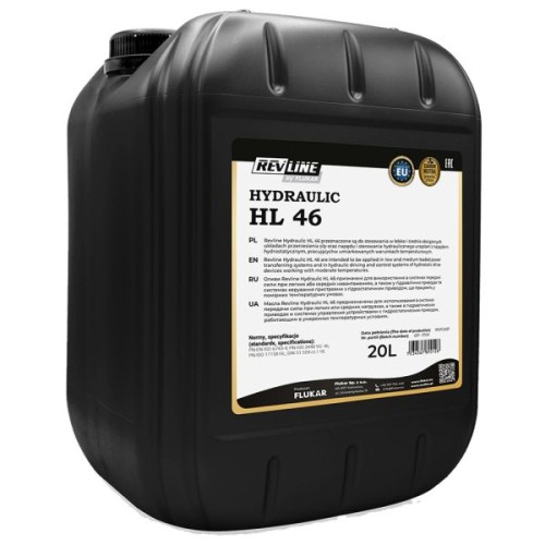 Olej hydrauliczny REVLINE HYDRAULIC HL 46 ISO VG 46 DIN 51524-1 20L.jpg